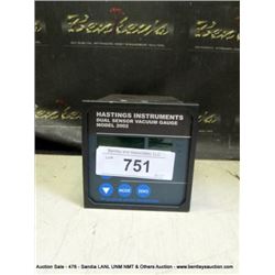 HASTINGS INSTRUMENTS DUAL SENSOR VACUUM GAUGE 2002
