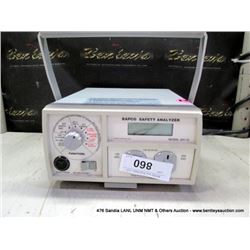 BAPCO SAFETY ANALYZER SA 115 (print sequence:) 67841