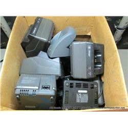BOX: ASSORTED BATTERY CHARGERS (print sequence:) I-193