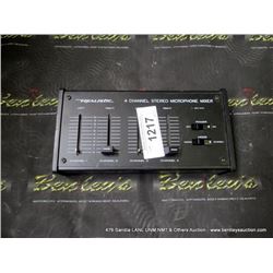 REALISTIC 4 CHANNEL STEREO MIC MIXER