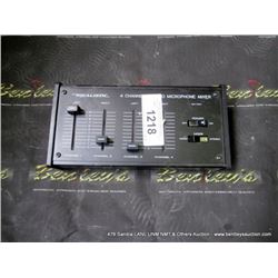 REALISTIC 4 CHANNEL STEREO MIC MIXER