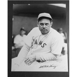 Bill Terry Autographed 8 x 10 Black and White Photo - NY Giants Hall of Famer