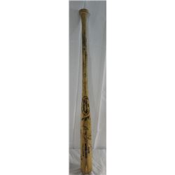 AUTOGRAPHED CRACKED BAT - 18 UNIDENTIFIED SIGNATURES - LOUISVILLE SLUGGER