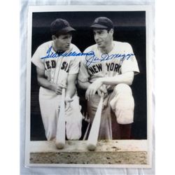 TED WILLIAMS & JOE DeMAGGIO AUTOGRAPHED 8 x 10 PHOTO w/COA