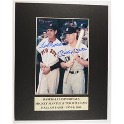 MICKEY MANTLE & TED WILLIAMS AUTOGRAPHED 5x7 Color Photo