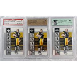 3- 2004 UD ROOKIE PREMIERE BEN ROETHLISBERGER GEM MINT 10, PSA, PGI, SPA