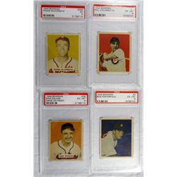 4- 1949 BOWMAN (ALL PSA) #3 PSA 6, #6 PSA 6, #78 PSA 6 & #239 PSA 5
