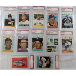 12-1964 TOPPS BASEBALL GRADED PSA-MAYS,MARIS-PERRY 8.5