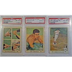 3-1959 FLEER TED WILLIAMS, ALL PSA 8's