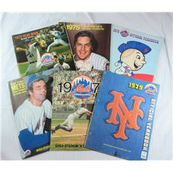 6 - METS YEARBOOKS - 1972, '75, '76, '77, '78 & '79, ALL NICE CONDITION