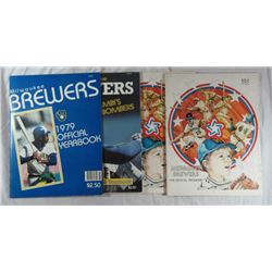 4 - BREWERS YEARBOOKS - 2-1976, 1979 & 1980, ALL NICE