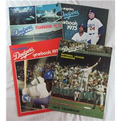 4 - DODGERS YEARBOOKS - 1972, '73, '74, '75 - ALL NICE