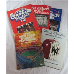 4 - YANKEE YEARBOOKS & PROGRAMS - 1972, '79, '80, '81 YR BOOKS & 1973 PROGRAM