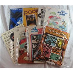VINTAGE YEARBOOK LOT; 18 TOTAL, ROYALS, PADRES, CARDINALS, WORLD SER, WHITE SOX,
