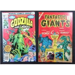 Fantastic Giants Vol 2 #24 Charlton 1966 Steve Ditko Monsters & 1977 #1 GODZILLA