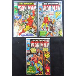 3 - IRON MAN COMICS - THE INVINCIBLE #25, 35 & 37