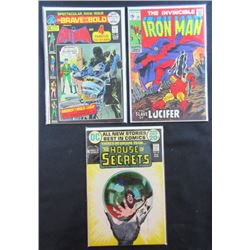 3 - COMICS; 1969 #20 IRON MAN, 1972 #99 HOUSE of SECRETS & 1972 #100 BRAVE  BOLD