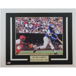 HANK AARON SIGNED 8X10 PHOTO MILWAUKEE BRAVES / COA by MY FAVORITE PLAYERS II