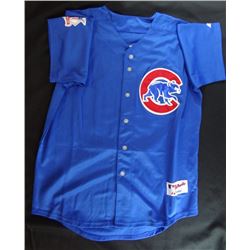 AUTOGRAPHED Chicago Cubs #14 ERNIE BANKS Blue Jersey with GLOBAL COA