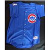 Image 1 : AUTOGRAPHED Chicago Cubs #14 ERNIE BANKS Blue Jersey with GLOBAL COA