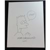Image 1 : THE SIMPSONS MATT GROENING SIGNED AUTOGRAPH SKETCH DRAWING of BART SIMPSON