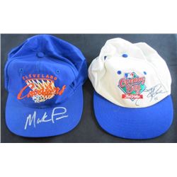 2 - AUTOGRAPHED CAPS; JIM THOME Opening Day Hat & MARK PRICE Cleveland Cavaliers