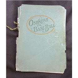 RARE 1913 OSHKOSH WISCONSIN BASEBALL HISTORY BOOK