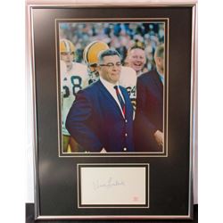 Authentic Autograph of Packers Hall of Fame Coach Vince Lombardi - Cut Signature
