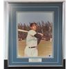 Image 1 : JOE DiMAGGIO AUTOGRAPHED 8x10 PHOTO, FRAMED / MATTED, NO COA