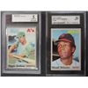 Image 2 : 13 - 1970 TOPPS GRADED BASEBALL CARDS - REGGIE JACKSON & F.ROBINSON PLUS OTHERS