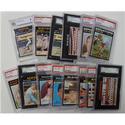 15 - 1971 TOPPS GRADED BASEBALL CARDS, 2-#513 RYAN's SGC & BVG 4 - PLUS