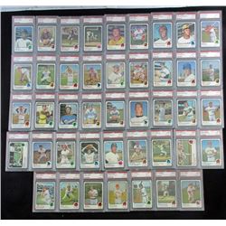 43 - 1973 TOPPS BASEBALL PSA MINT 9's, ALL DIFFERENT