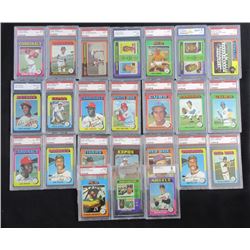 24 - 1975 TOPPS GRADED BASEBALL CARDS - MOSTLY PSA 6
