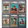 Image 1 : 6 - PSA / DNA AUTOGRAPHED FOOTBALL CARDS - GALE SAYERS,DICK BUTKUS,OZZIE NEWSOME