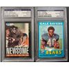 Image 2 : 6 - PSA / DNA AUTOGRAPHED FOOTBALL CARDS - GALE SAYERS,DICK BUTKUS,OZZIE NEWSOME