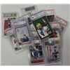 Image 1 : 12 - AUTOGRAPHED FOOTBALL CARDS - ALL GRADED - 1999 -2005, FAVRE, BLEDSOE & MORE