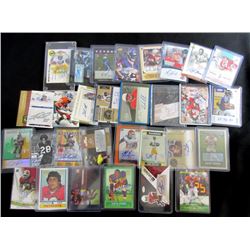 30 - AUTOGRAPHED FOOTBALL CARD LOT - MOSTLY FROM CERTIFIED SIGNATURE SETS