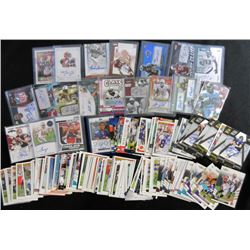 150- AUTOGRAPHED FOOTBALL CARD LOT - MOSTLY ALL DIFFERENT