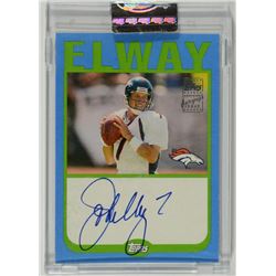 JOHN ELWAY TOPPS CERTIFIED AUTOGRAPH BLUE CARD #21 / 50 SEALED w/ HOLOGRAPH