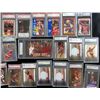 Image 1 : LEBRON JAMES & MICHAEL JORDAN GRADED CARD LOT; 11 - LEBRON & 8 - JORDAN