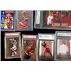 Image 3 : LEBRON JAMES & MICHAEL JORDAN GRADED CARD LOT; 11 - LEBRON & 8 - JORDAN