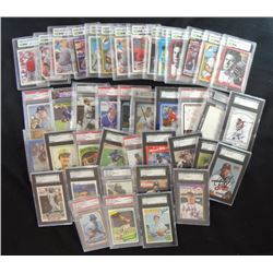 AUTOGRAPHED GRADED BASEBALL LOT ( 41 ) MANY BIG NAMES