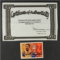 WILT CHAMBERLAIN AUTOGRAPHED CARD w/ COA