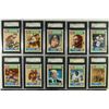 Image 2 : 11-SGC GRADED PRO FOOTBALL HOF CARD LOT, TITTLE, JIM BROWN, PERRY