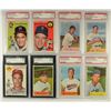 Image 1 : 1954 BOWMAN & TOPPS GRADED LOT (8) MOSTLY PSA 5'S