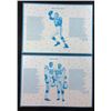 Image 1 : 1965 pair BALTIMORE COLTS Opening Day 16x11 PLACE MAT w/ JOHNNY UNITAS