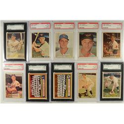 1957 TOPPS BASEBALL GRADED LOT- PSA & SGC (10)