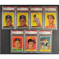 1958 TOPPS PSA LOT (7 CARDS) ALL STARS