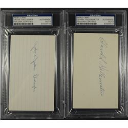 2- PSA/DNA AUTO 3x5; CLARAL GILLENWATER-JACKIE GALLAGHER