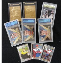 RACE CARD LOT; 4-GRADED, 2-GOLD CARDS, 3-SINGLES